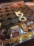large selection of tasty desserts