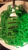 green Italian spaghetti