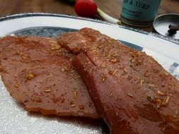 marinated pork steak