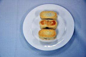 Asian pastry on a white plate