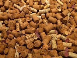 a bunch of wine bottle corks