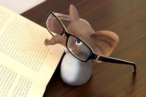 Elephant in Glasses drawing