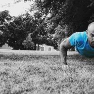 outdoor workout, monochrome