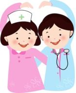 funny doctor and nurse drawing