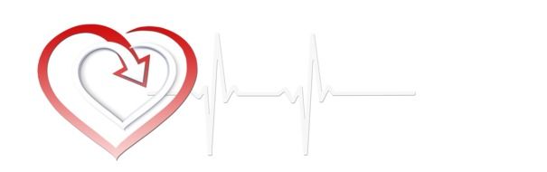 banner with heart rate on a white background