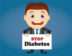 Clipart of Diabetes Stop sign