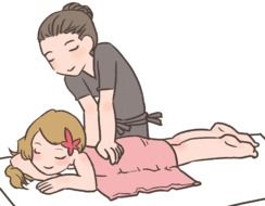 Ä°llustration of woman doing massage