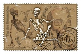 Stamp Funeral Death Art