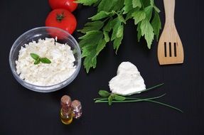 bryndza cheese in a shape of a heart