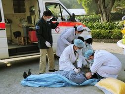 emergency medical care near the patient