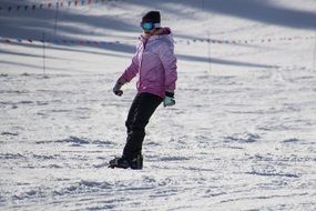 snowboarder on snow mountain