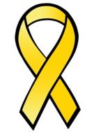 yellow ribbon against cancer