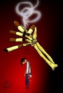 Cancer Smoke drawing