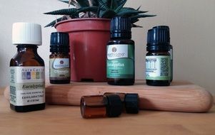 essential oils in small bottles