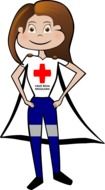 superhero-nurse as a graphic illustration