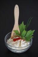 bryndza with green herbs