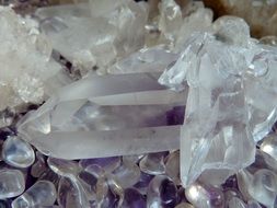 transparent chunks of rock crystal