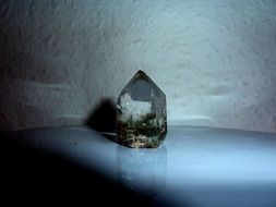 rock crystal near the wall