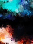 Abstract colorful splashes drawing