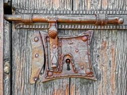 iron lock on the doors
