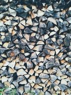 Wood in high pile outdoor