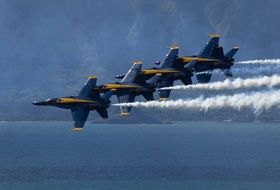 Blue Angels Aircrafts in a flight