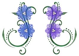 drawing with decorative flowers