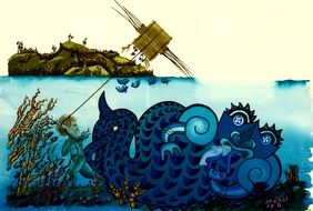 beautiful painting of the underwater world