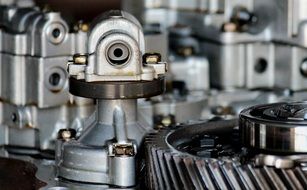 close-up metal mechanism