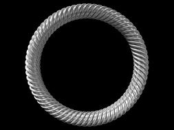 metal coil on a black background