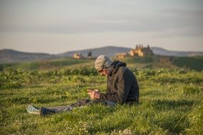 Man in the field