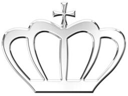 silver royal crown on white as an illustration