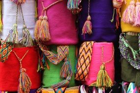 colorful souvenirs in a shop in India