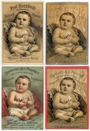 collection of Vintage Baby Products stickers