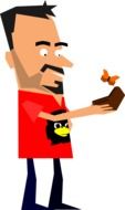 caricature of an employee