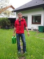 Worker on a garden