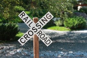 Railroad Crossing road Sign