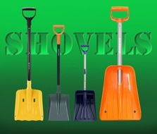 Shovels drawing