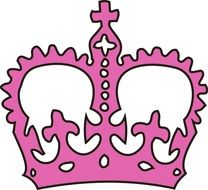 graphic image of a pink crown