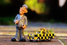 toy mechanic and toy taxi