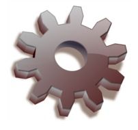 Gears Icon Machine drawing