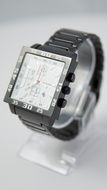 classical men’s wrist watch on stand