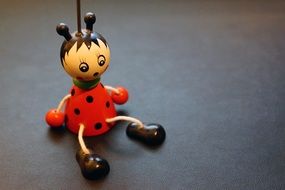 wooden colorful toy of girl