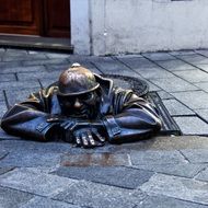 monument in the sewers in bratislava