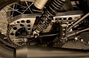 photo of motorcycle suspension