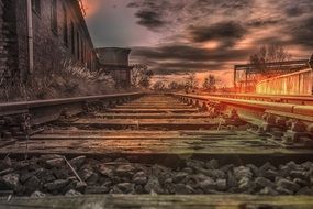 beautiful photo of an industrial railway