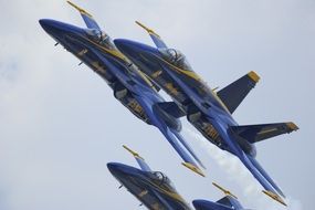 Teamwork of blue Angels