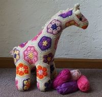 crocheted giraffe