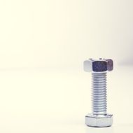 screw with nut closeup