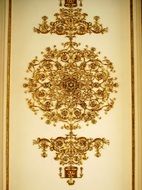 gilded floral ornament on door, Russia, St Petersburg, Hermitage museum